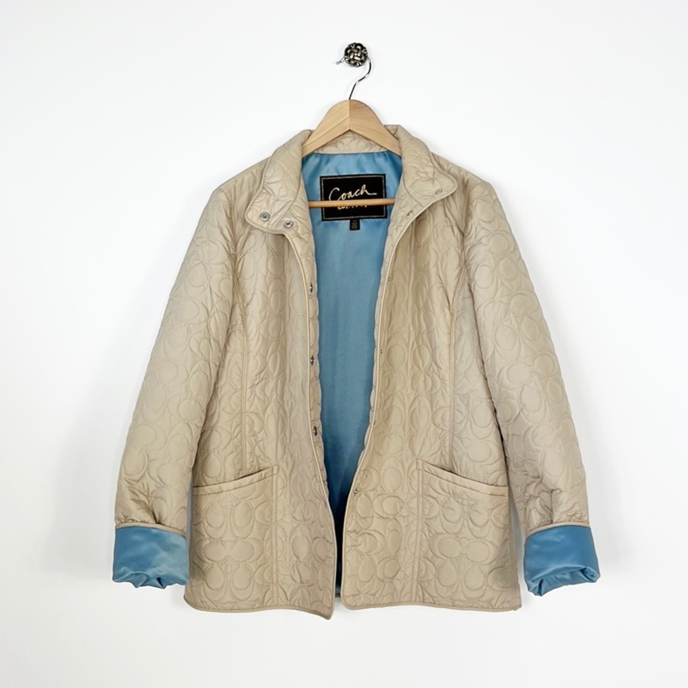Coach Quilted Coat Size Large